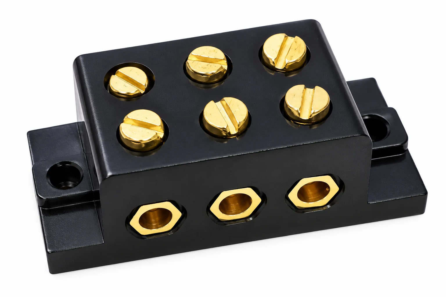 Three-way Bakelite connector supplied by CRYSTAL CORPORATION